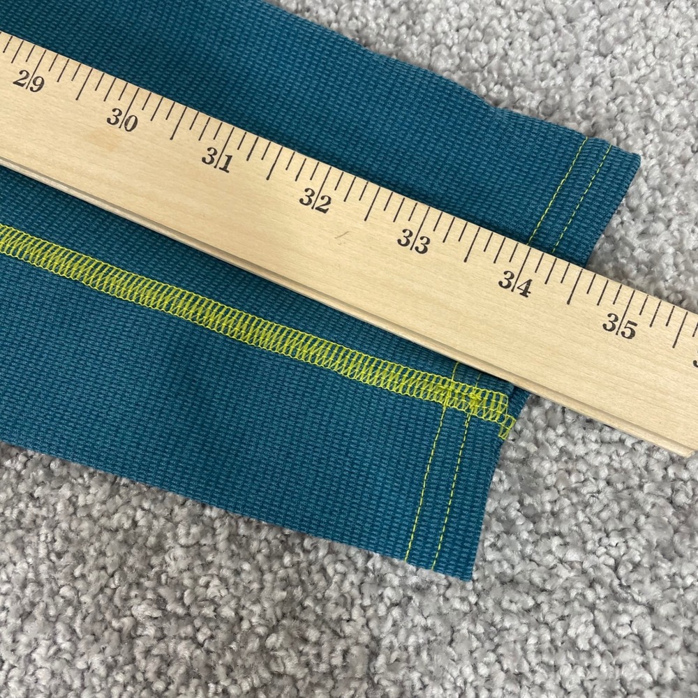 LL Bean Mens 1/4 Zip Base Layer Mens XXL Grid Fleece Teal Blue Colorblock 2XL - Picture 11 of 12